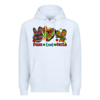White peace love fiesta ado Premium Hoodie - AdoDesignShop