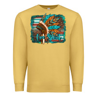 Antique Gold free spirit native american indian headdress Premium Sweatshirt - Artiststas