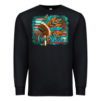 Black free spirit native american indian headdress Premium Sweatshirt - Artiststas