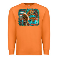 Carrot free spirit native american indian headdress Premium Sweatshirt - Artiststas
