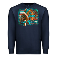 Navy free spirit native american indian headdress Premium Sweatshirt - Artiststas
