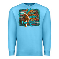 Ocean Blue free spirit native american indian headdress Premium Sweatshirt - Artiststas