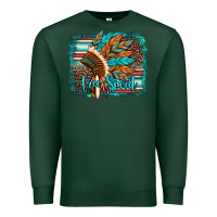 Sports Green free spirit native american indian headdress Premium Sweatshirt - Artiststas