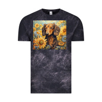 Cloud Black dachshund Vintage Tee - Unal Design