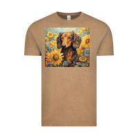 Vintage Coffee dachshund Vintage Tee - Unal Design