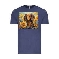 Vintage Denim dachshund Vintage Tee - Unal Design