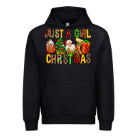 Black just a girl who loves christmas Urban Hoodie - MaliasSmallBusiness