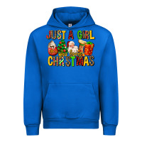 Cobalt just a girl who loves christmas Urban Hoodie - MaliasSmallBusiness