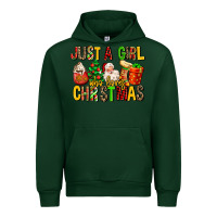 Forest Green just a girl who loves christmas Urban Hoodie - MaliasSmallBusiness