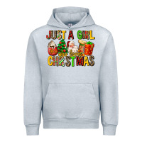 Heather Grey just a girl who loves christmas Urban Hoodie - MaliasSmallBusiness