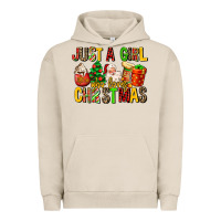 Pigment French Oak just a girl who loves christmas Urban Hoodie - MaliasSmallBusiness