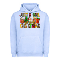 Pigment Grape Ice just a girl who loves christmas Urban Hoodie - MaliasSmallBusiness