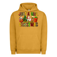 Pigment Peanut Butter just a girl who loves christmas Urban Hoodie - MaliasSmallBusiness