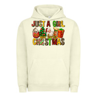 Pigment Pistachio just a girl who loves christmas Urban Hoodie - MaliasSmallBusiness