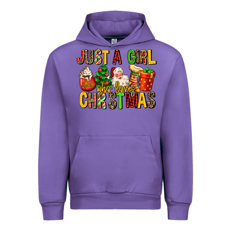 Just A Girl Who Loves Christmas Urban Hoodie by MaliasSmallBusiness | Teevron