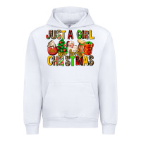 White just a girl who loves christmas Urban Hoodie - MaliasSmallBusiness