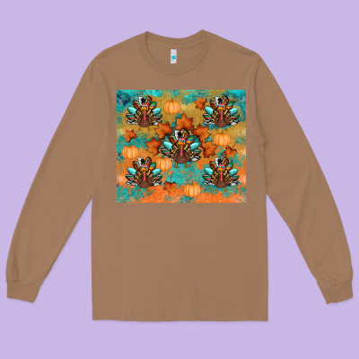 Thanksgiving Turkey Fall Long Sleeve Tee Designed By Ranaportraitstore