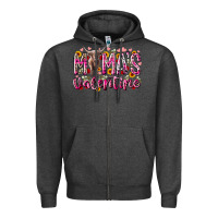 Charcoal Heather mama is valentine Zipper Hoodie - RacoonDesign