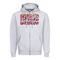 Heather Grey mama is valentine Zipper Hoodie - RacoonDesign
