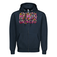 Navy mama is valentine Zipper Hoodie - RacoonDesign