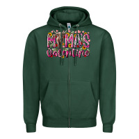 Sports Green mama is valentine Zipper Hoodie - RacoonDesign