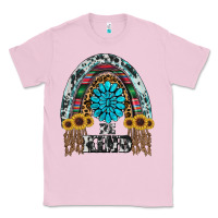 Bubblegum Pink western rainbow  be kind Classic Tee - RanaPortraitStore