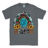 Charcoal Heather western rainbow  be kind Classic Tee - RanaPortraitStore