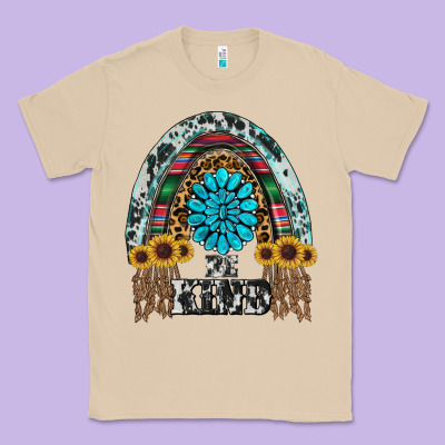 Western Rainbow  Be Kind Classic Tee Designed By Ranaportraitstore