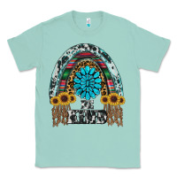 Seafoam western rainbow  be kind Classic Tee - RanaPortraitStore