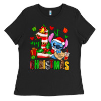 Black my first christmas stitch Ladies Tee - AdoDesignShop