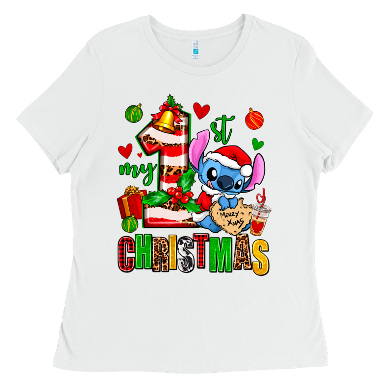 My First Christmas Stitch Ladies Tee by AdoDesignShop | Teevron