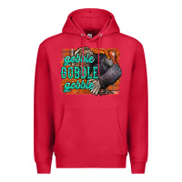 Cardinal Thanksgiving Turkey Gobble Gobble Premium Hoodie - NancyCooperArtShop