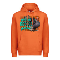 Carrot Thanksgiving Turkey Gobble Gobble Premium Hoodie - NancyCooperArtShop