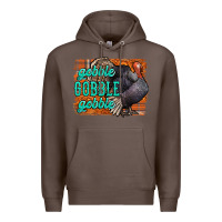 Coffee Thanksgiving Turkey Gobble Gobble Premium Hoodie - NancyCooperArtShop