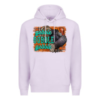 Lilac Thanksgiving Turkey Gobble Gobble Premium Hoodie - NancyCooperArtShop