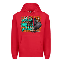Red Thanksgiving Turkey Gobble Gobble Premium Hoodie - NancyCooperArtShop