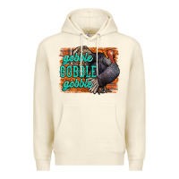 Sandshell Thanksgiving Turkey Gobble Gobble Premium Hoodie - NancyCooperArtShop