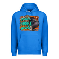 True Royal Thanksgiving Turkey Gobble Gobble Premium Hoodie - NancyCooperArtShop