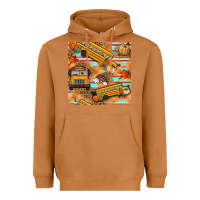 Meerkat fall school bus seamless pattern Heavyweight Hoodie - BundleAndBundleShop