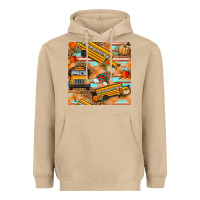 Mushroom fall school bus seamless pattern Heavyweight Hoodie - BundleAndBundleShop