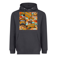 Smoke fall school bus seamless pattern Heavyweight Hoodie - BundleAndBundleShop