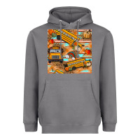 Storm fall school bus seamless pattern Heavyweight Hoodie - BundleAndBundleShop