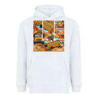 White fall school bus seamless pattern Heavyweight Hoodie - BundleAndBundleShop