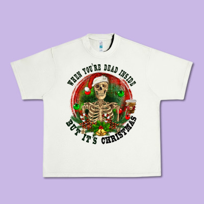 When You're Dead Inside But It's Christmas Urban Heavy Tee Designed By Ranaportraitstore