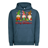 Pigment Midnight Navy merry christmas gnomes Urban Hoodie - MaliasSmallBusiness