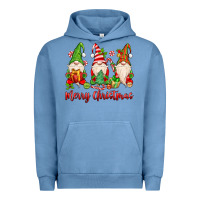 Pigment Pebble Blue merry christmas gnomes Urban Hoodie - MaliasSmallBusiness