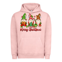 Pigment Salmon merry christmas gnomes Urban Hoodie - MaliasSmallBusiness