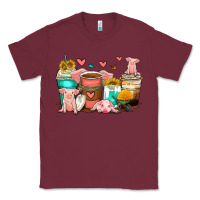 Burgundy pigs coffee cups Classic Tee - Zillion Design Studio
