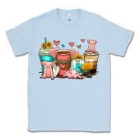 Dusty Blue pigs coffee cups Classic Tee - Zillion Design Studio