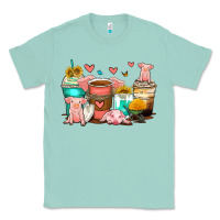 Seafoam pigs coffee cups Classic Tee - Zillion Design Studio